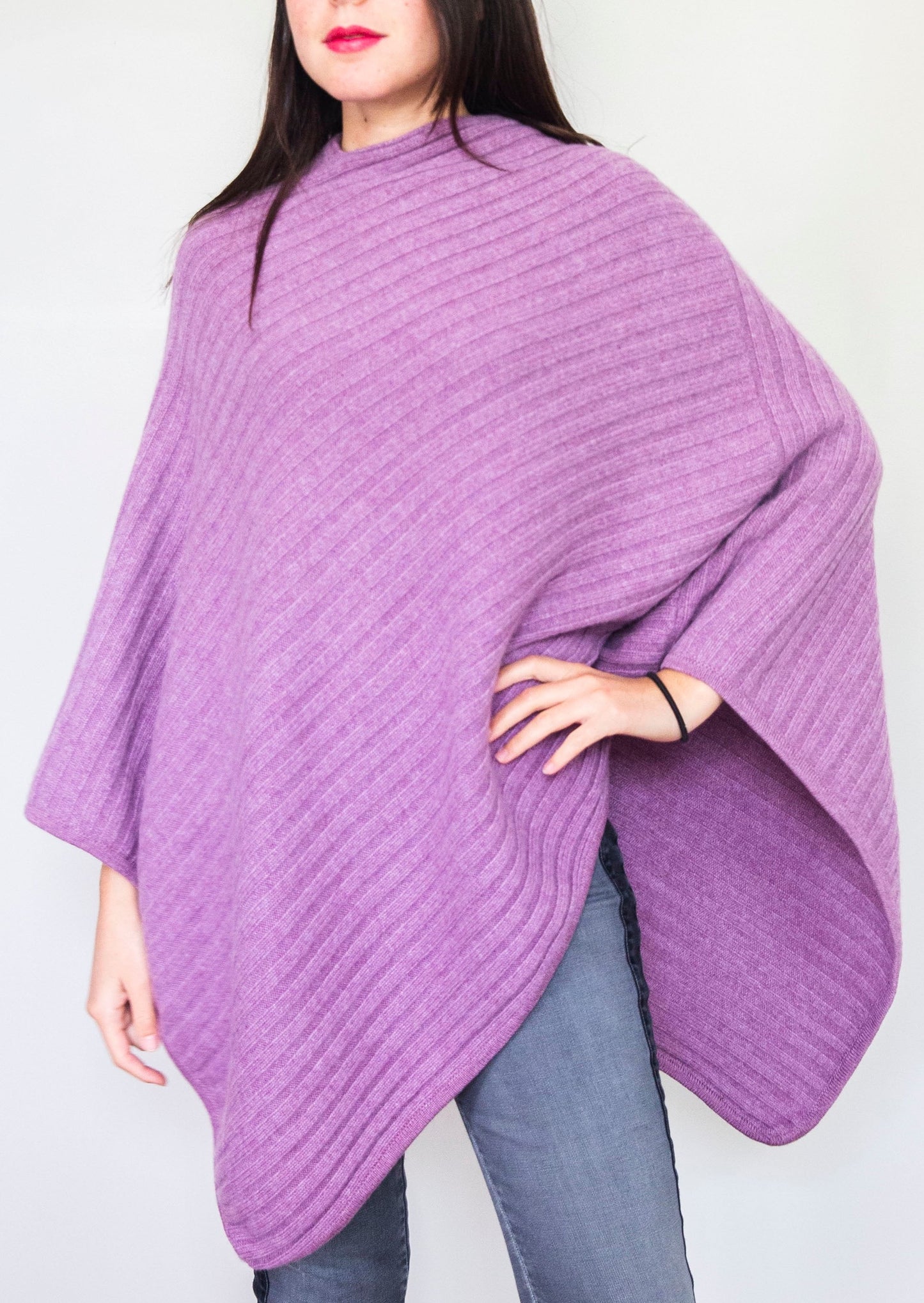 Poncho Carlton Long Mauve