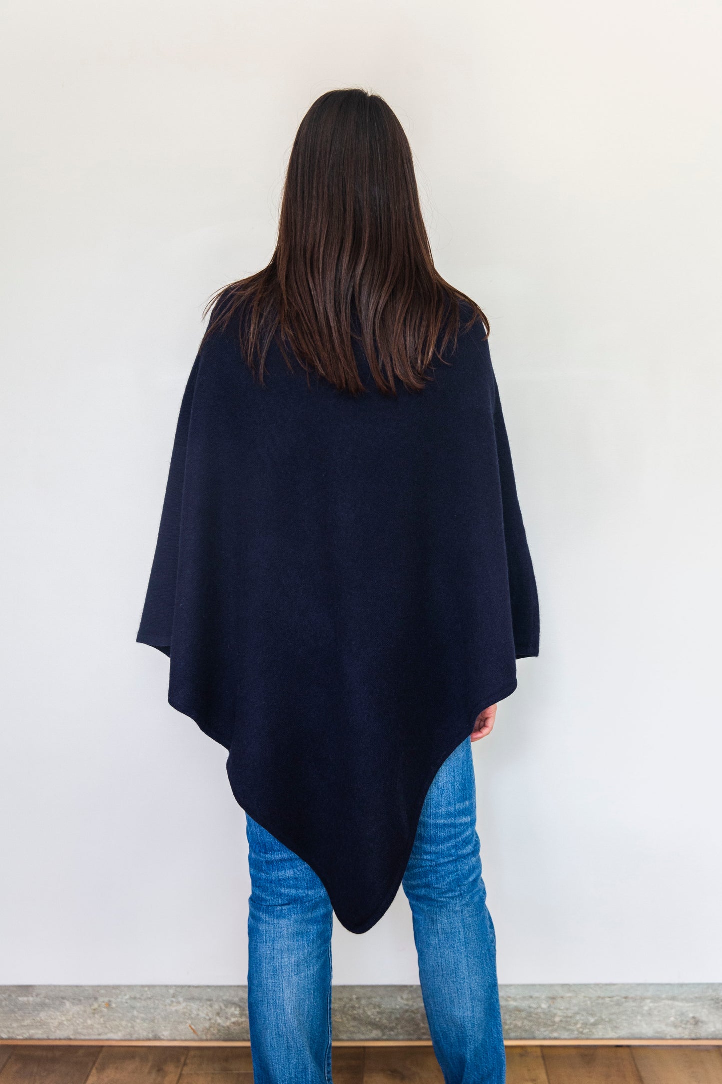 Poncho Nolwenn Bleu marine