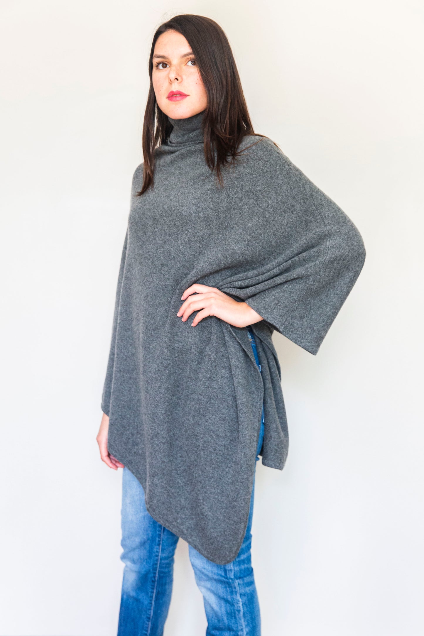 Poncho Nolwenn Gris