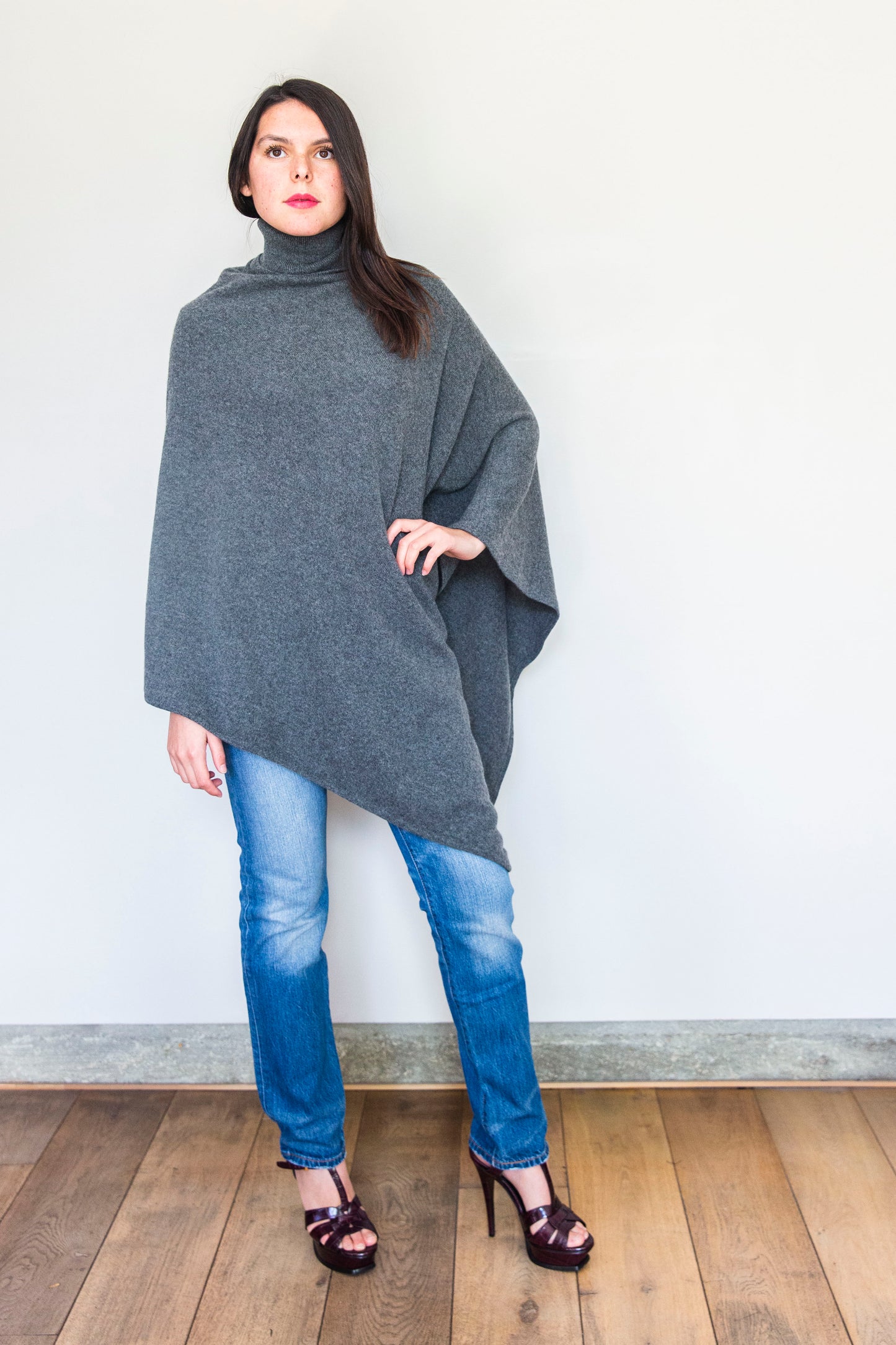 Poncho Nolwenn Gris