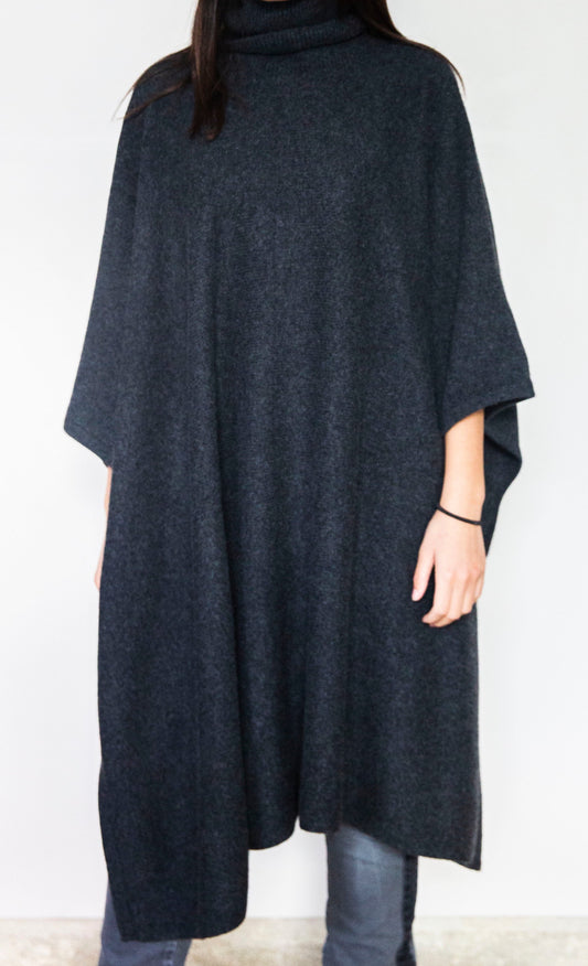 Poncho Julie Gris anthracite