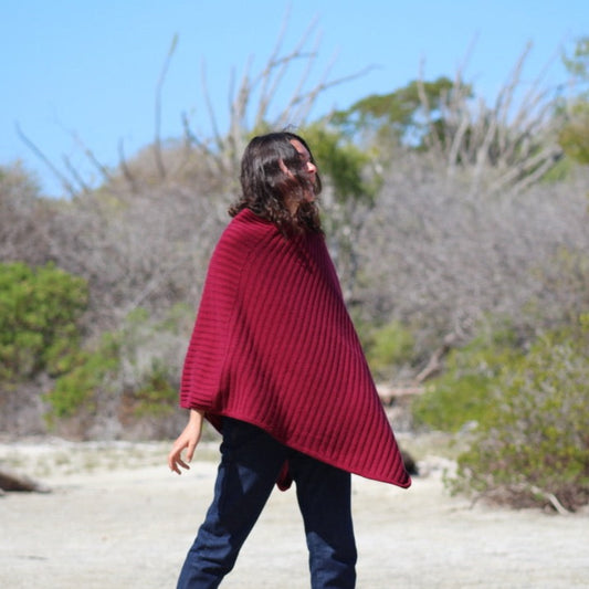 Poncho Carlton rouge