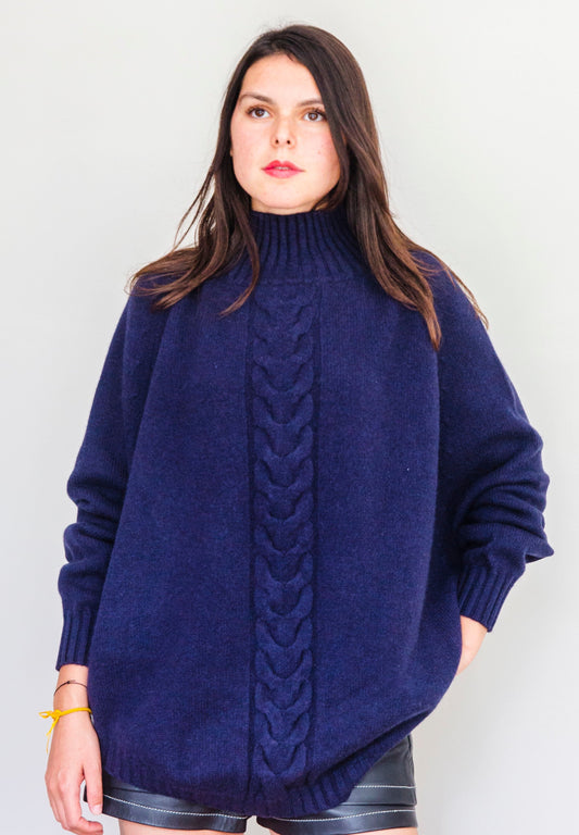 Torsades Court Bleu marine